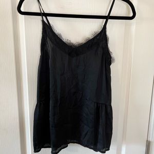Black Lacy Tank Top Size Small